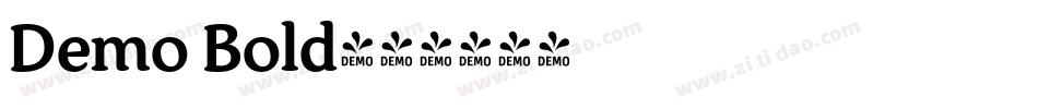 Demo Bold字体转换